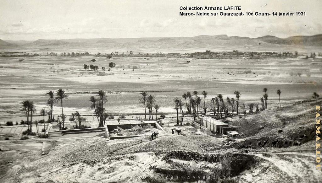 PERIODE MAROCAINE 1928 1930 LAFITE A- 356- Neige Ouarzazat 14 janvier 1931.jpg